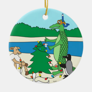 Ornement de Noël Whimsical Beach