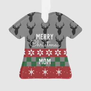 Ornement de nom de pull moche de Noël joyeux