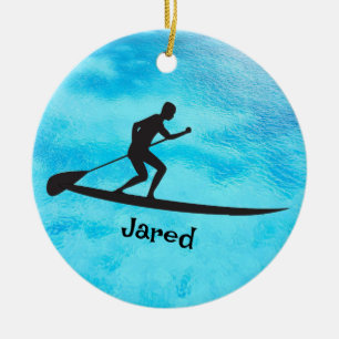 Ornement de paddle-board personnalisé