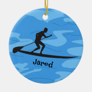 Ornement de paddle-board personnalisé