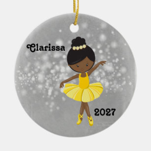 Ornement de petite fille noire personnalisée