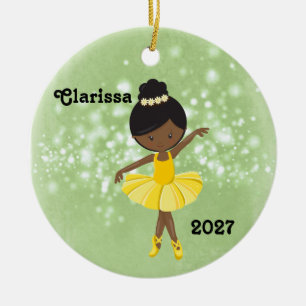 Ornement de petite fille noire personnalisée