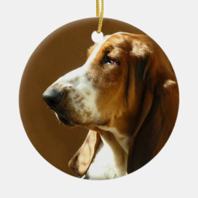 Ornement de photo de Basset Hound (Devant)