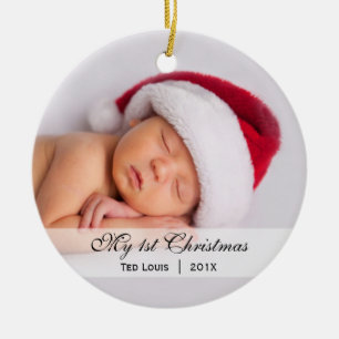 Ornement de photo de Noël de du bébé premier