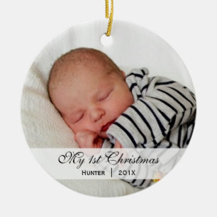 Ornement de photo de Noël de du bébé premier