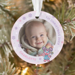 Ornement de photo de Noël pour bébé d'Abby Cadabby