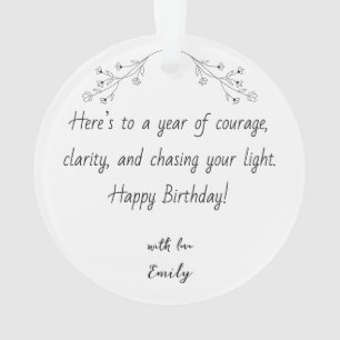 Ornement de photo personnalisé pour anniversaire a