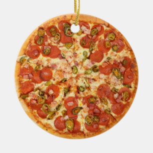 Ornement de pizza au pepperoni Malbouffe