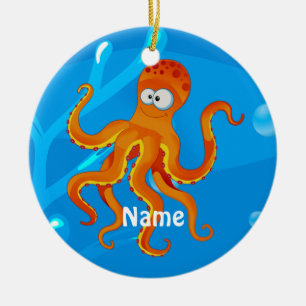 Ornement de plage de la Cute Octopus Ocean