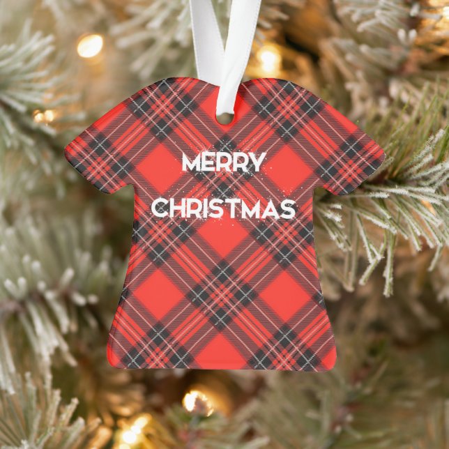 Ornement de plaid rouge (Arbre)