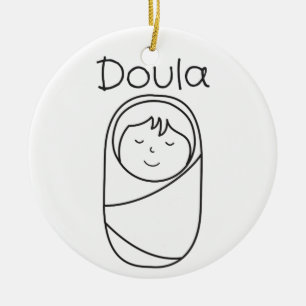 Ornement de porcelaine de Doula