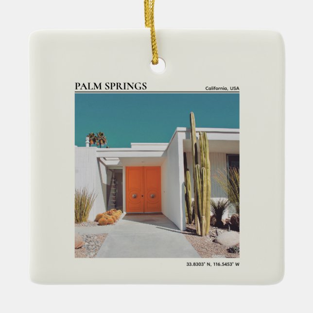 Ornement de porte lumineuse Palm Springs (Devant)
