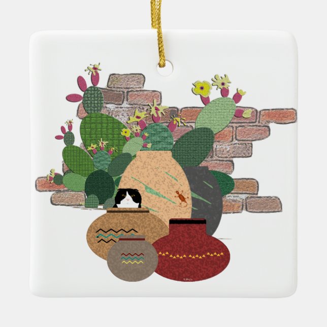 Ornement de pots d'argile (Devant)