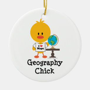 Ornement de poussin de géographie
