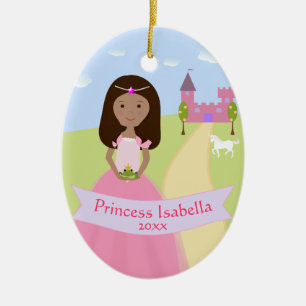 Ornement de princesse à deux côtés personnalisé