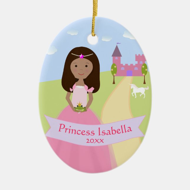 Ornement de princesse à deux côtés personnalisé (Devant)