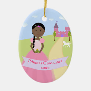 Ornement de princesse à deux côtés personnalisé
