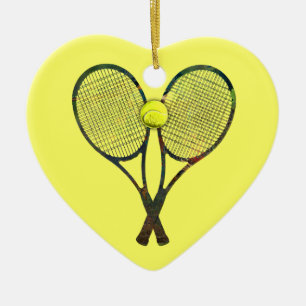 Ornement de RAQUETTES et de BOULE de TENNIS
