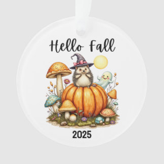 Ornement de saison automnale Date personnalisée Ha