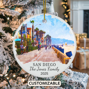 Ornement de San Diego personnalisé, État de Califo
