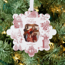 Ornement de sapin de Noël en photo chinoiserie