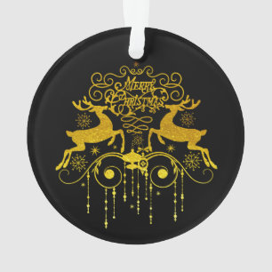 Ornement de silhouettes des cerfs de Noël