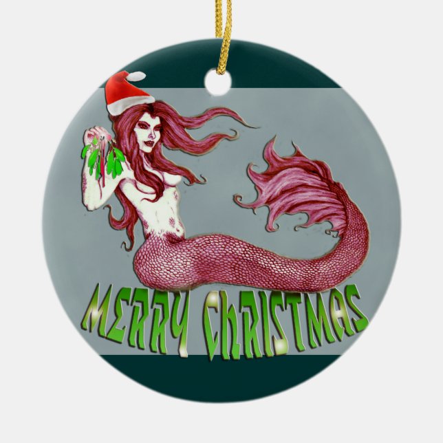 Ornement de sirène de Joyeux Noël (Devant)