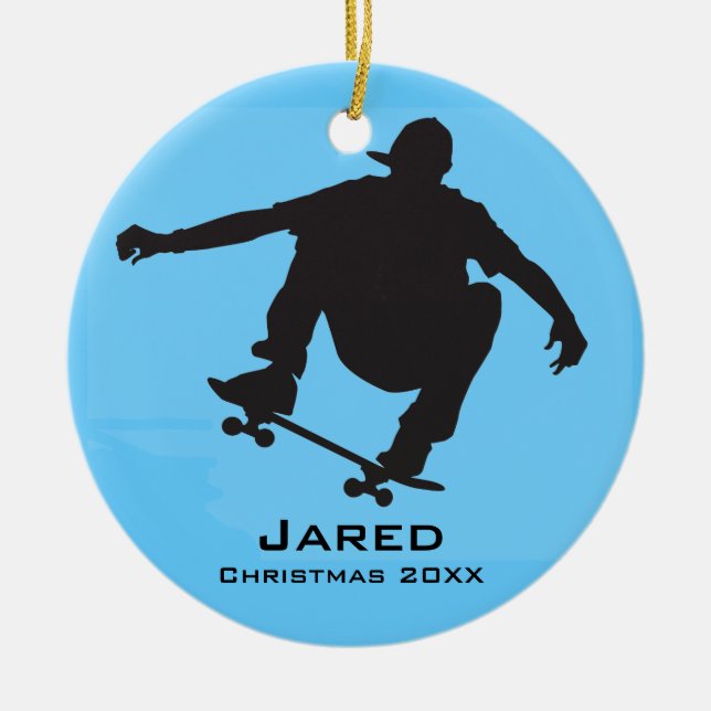 Ornement de skateboard personnalisé (Devant)