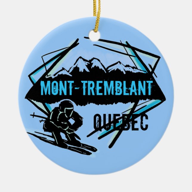 Ornement de ski de Mont Tremblant Québec (Devant)