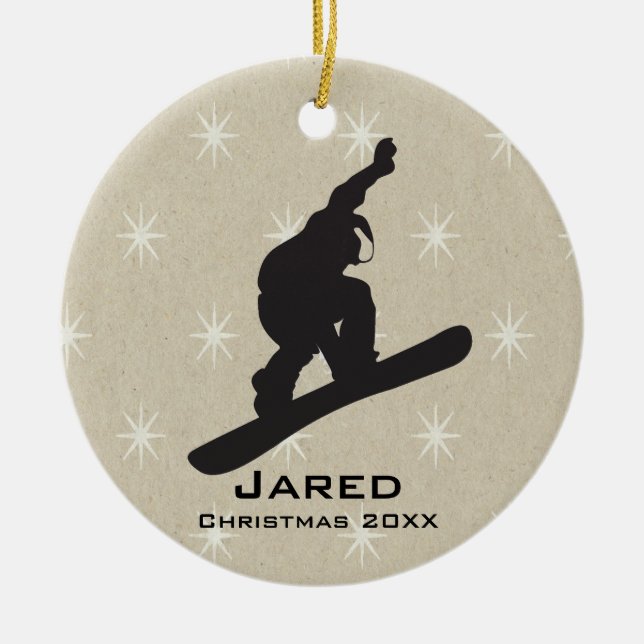 Ornement de snowboard personnalisé (Devant)