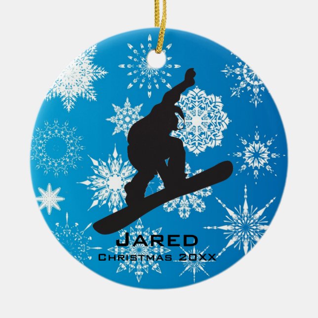 Ornement de snowboard personnalisé (Devant)