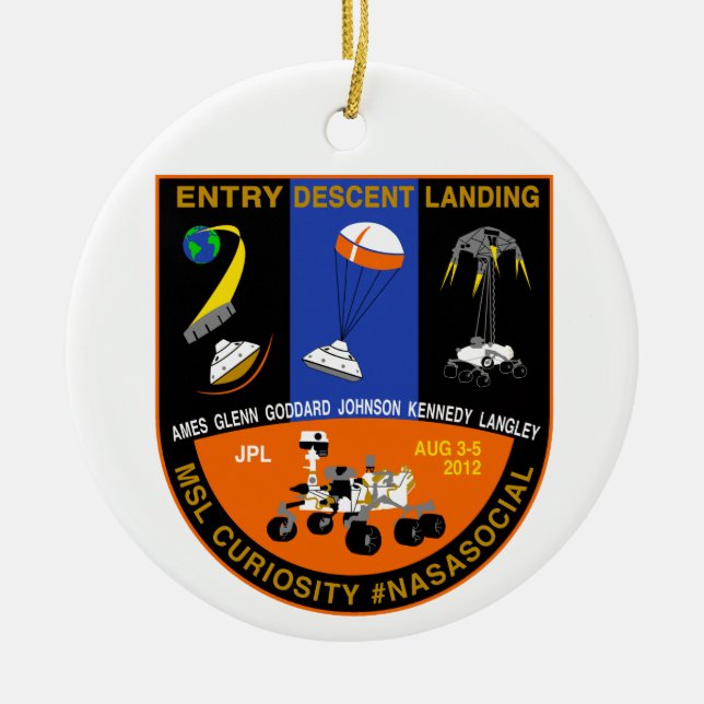 Ornement de Social de la NASA de Mars Curioisty (Devant)