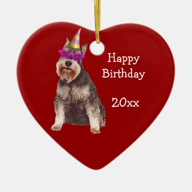 Ornement de souvenir de Schnauzer miniature (Devant)