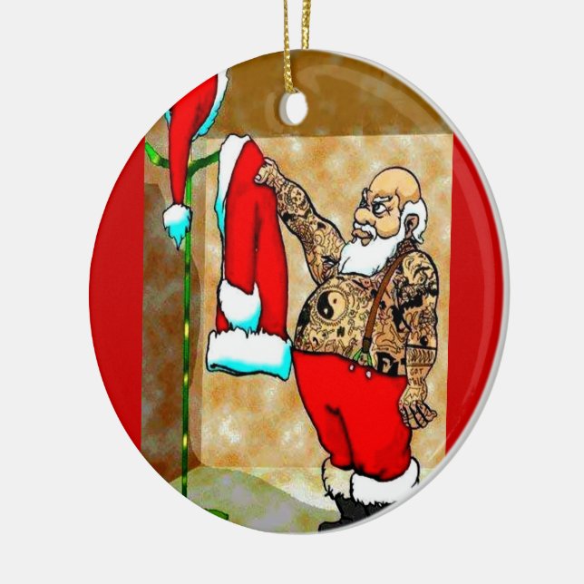 ornement de tatouage père Noël (Gauche)