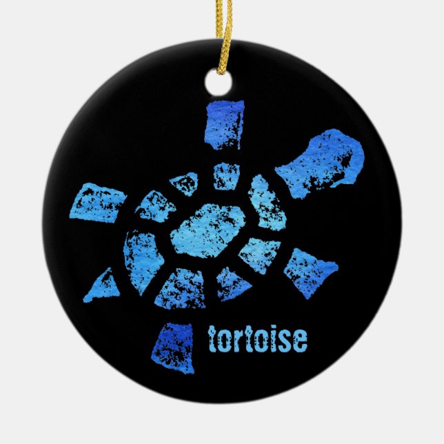 Ornement de tortue de l'eau bleue (Devant)