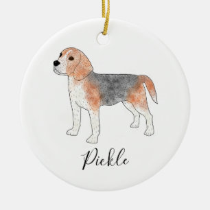Ornement de vacances de beagle