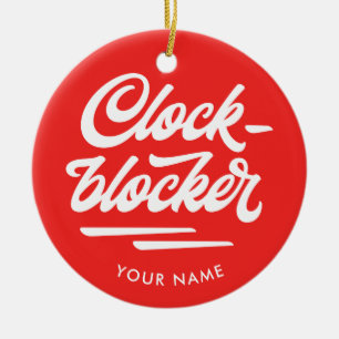 Ornement de vacances de Clockblocker
