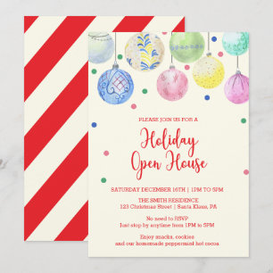 Ornement de vacances Open House Invitation