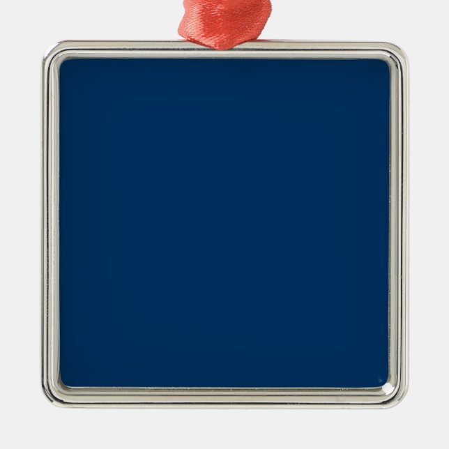 Ornement de vacances personnalisé bleu minuit (Devant)