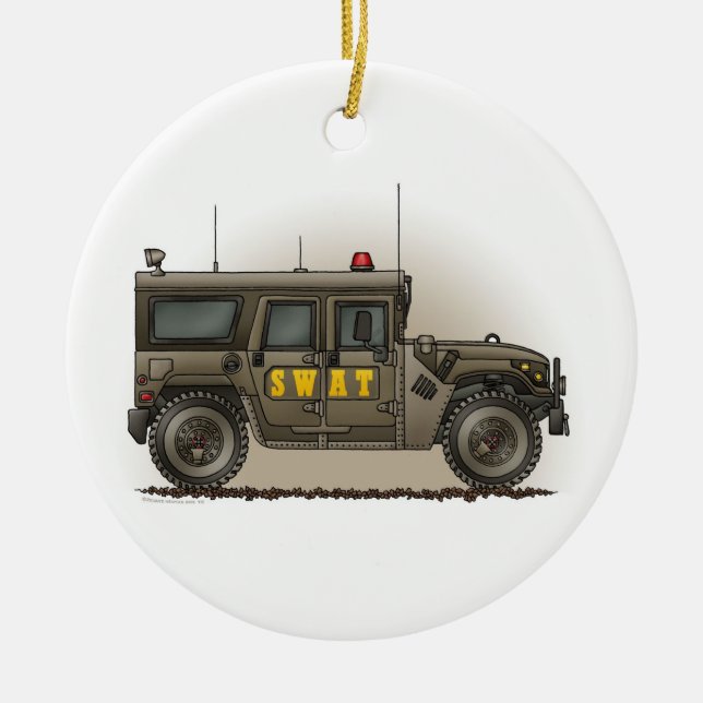 Ornement de voiture de police de Hummer d'équipe (Devant)