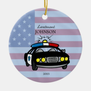 Ornement de voiture de police personnalisée