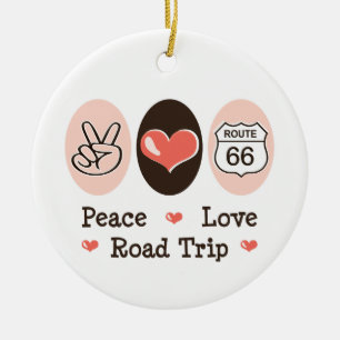 Ornement de voyage par la route d'amour de paix