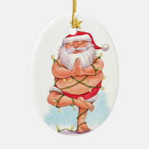 Ornement de Yoga Père Noël