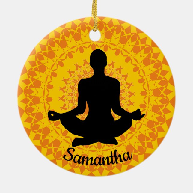 Ornement de Yoga personnalisé (Dos)