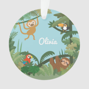 Ornement décoratif de jungle de crèche mignonne 
