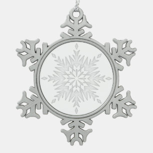 Ornement d'égout blanc flocon de neige