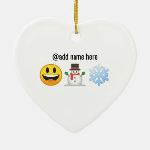 Ornement d'Emoji personnalisé par   de Bonnes