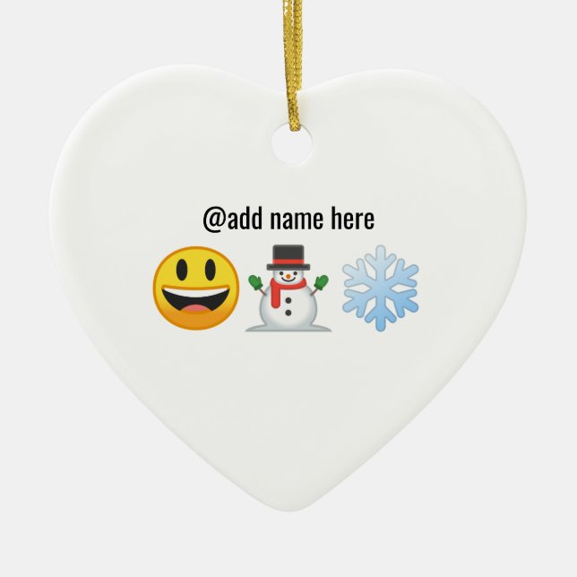 Ornement d'Emoji personnalisé par | de Bonnes (Devant)