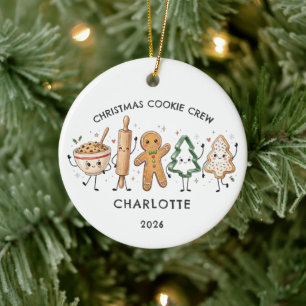 Ornement d'équipe de biscuits de Noël personnalisé