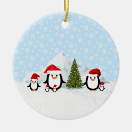 Ornement des pingouins de Noël